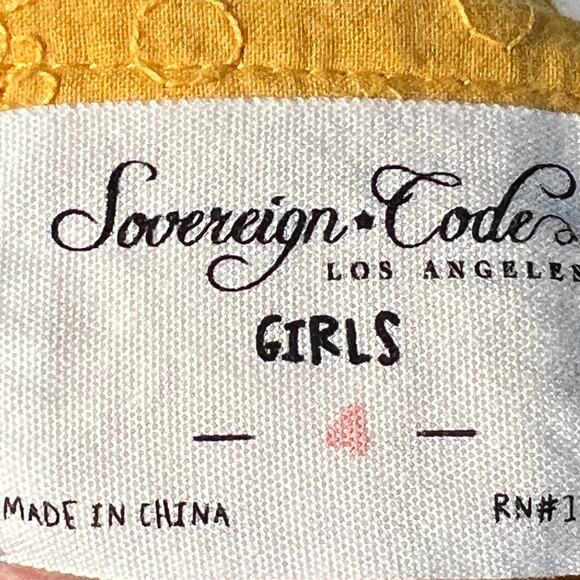 Sovereign Code Girl's Eyelet Yellow Tank Top Size 4 NEW - Picture 5 of 5